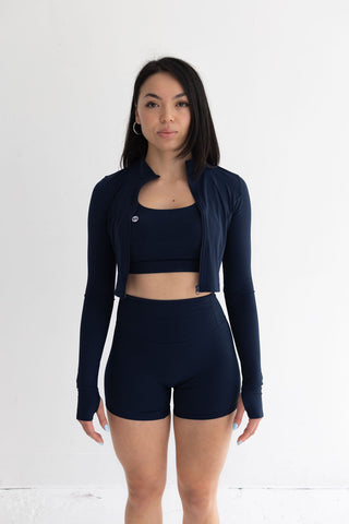 Define Seamless Scrunch Shorts, Navy