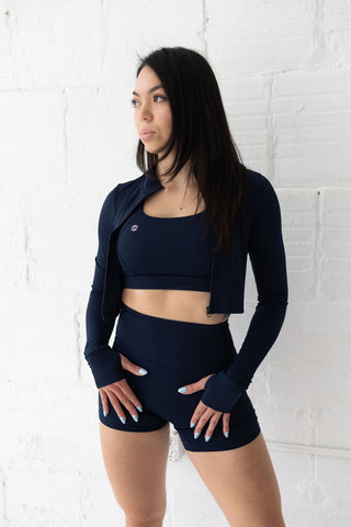 Elemental Crop Jacket, Navy