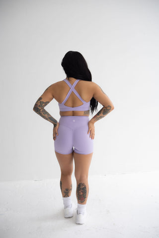 Define Seamless Scrunch Shorts, Lilac